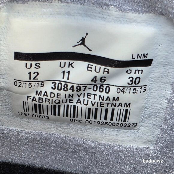 Men’s 12 Air Jordan 4 Retro OG 'Bred' 2019 - Picture 10 of 11